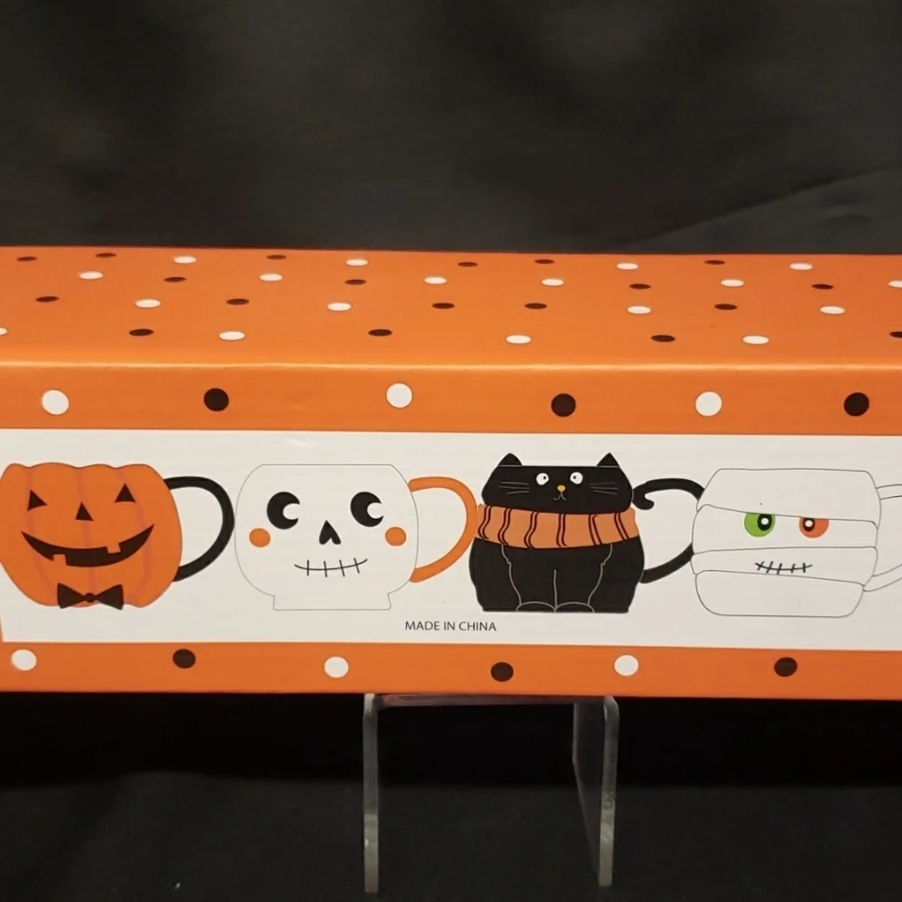 Lang NWT Halloween Espresso Set, Halloween Characters Design